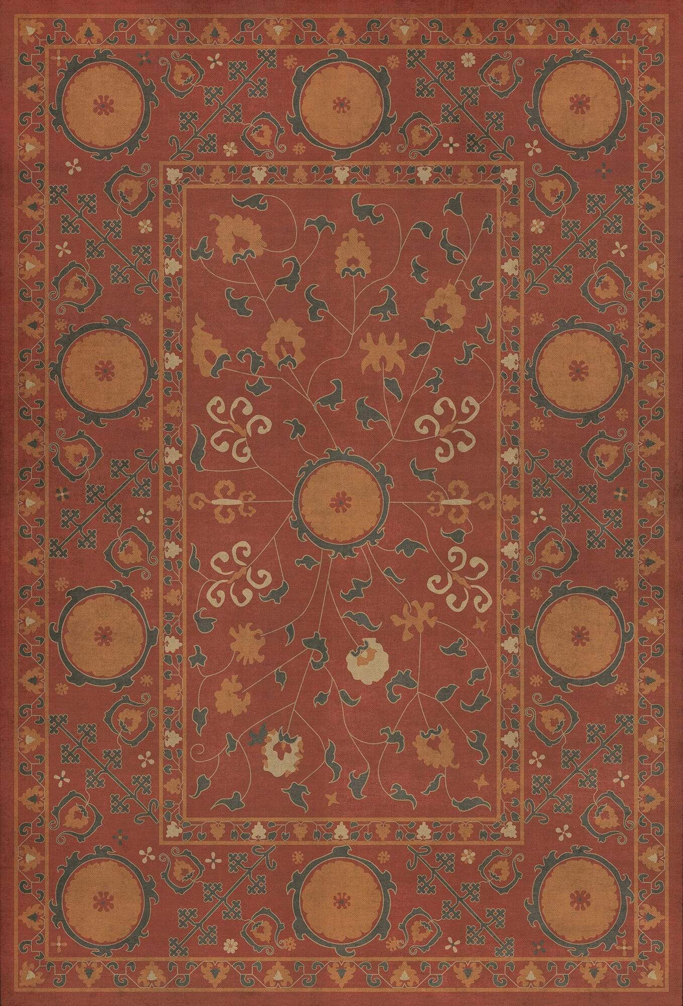 images Krishna Ruby Vinyl Floor Cloth 38x56
