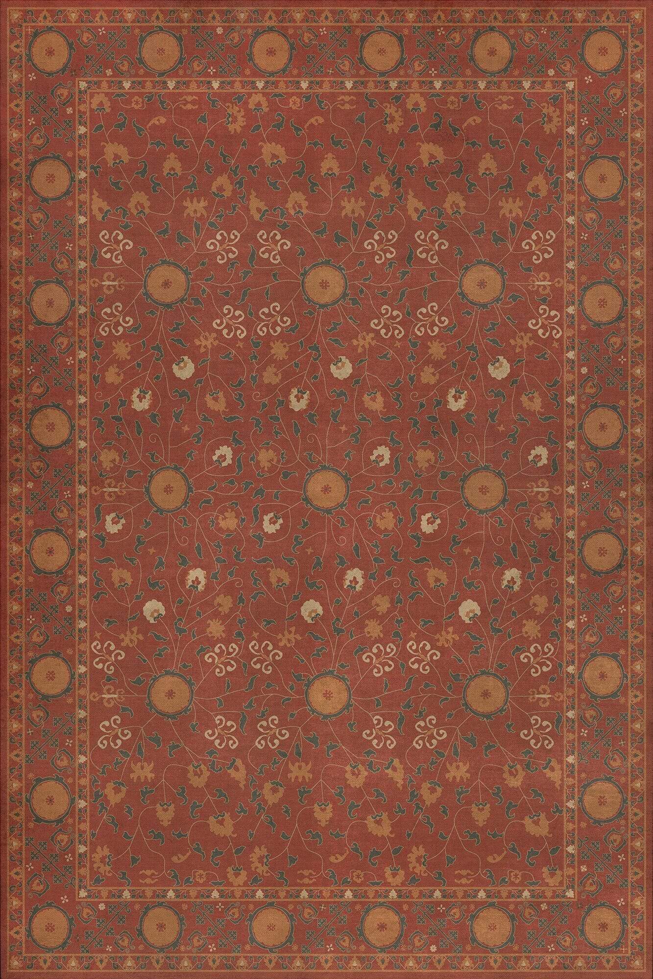images Krishna Ruby Vinyl Floor Cloth 72x108