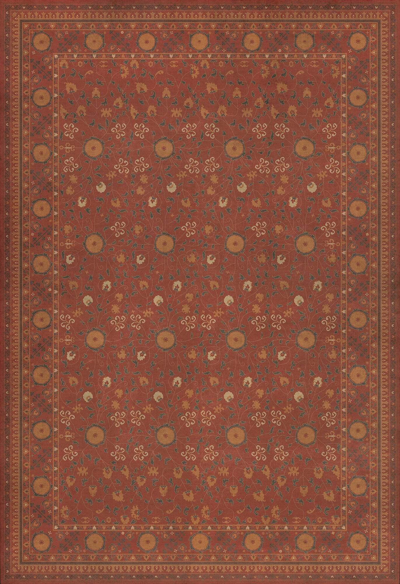 images Krishna Ruby Vinyl Floor Cloth 96x140