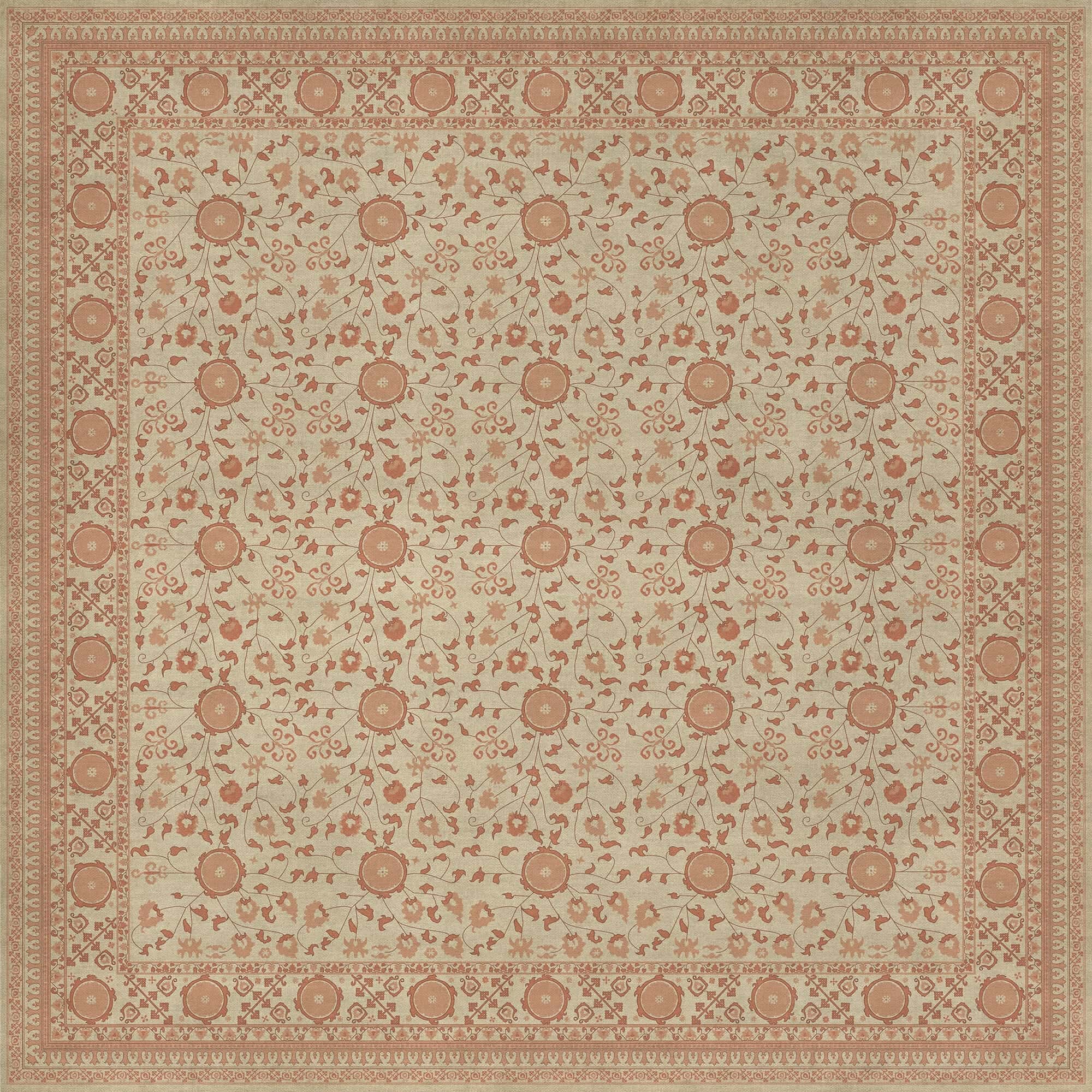 images Krishna Terracotta Vinyl Floor Cloth 120x120