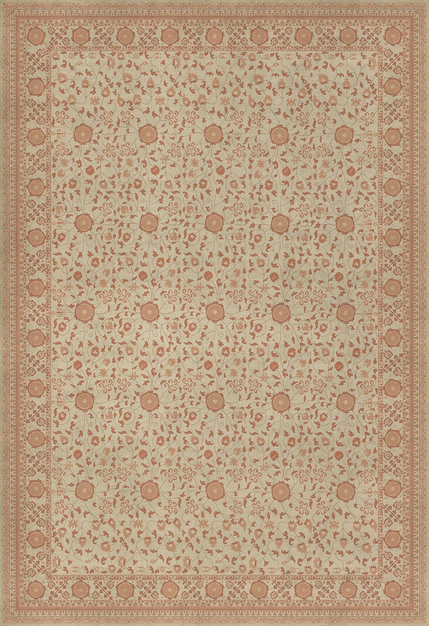 images Krishna Terracotta Vinyl Floor Cloth 120x175