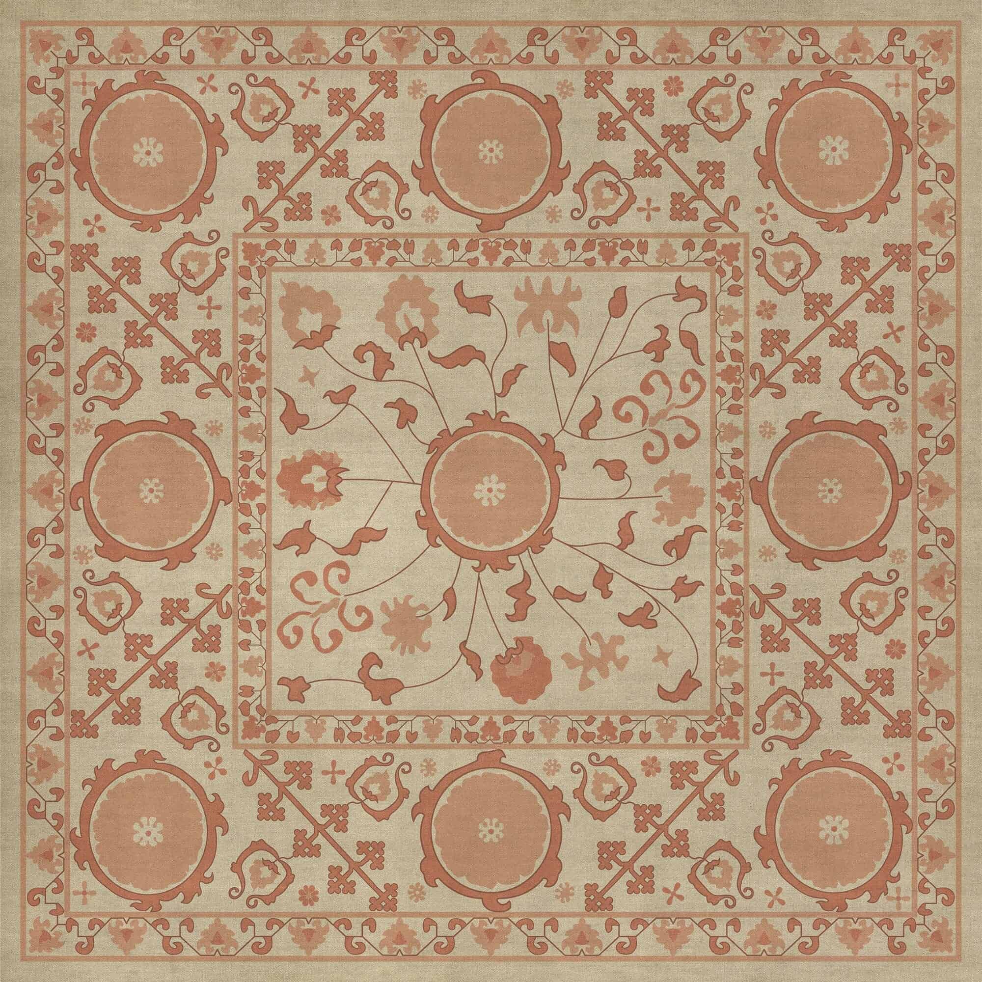 images Krishna Terracotta Vinyl Floor Cloth 36x36