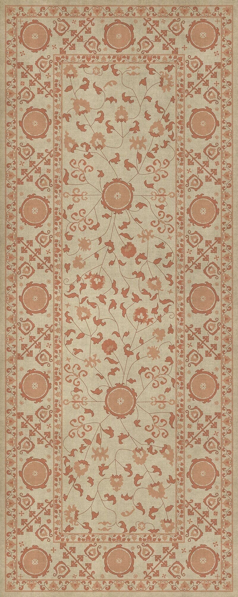 images Krishna Terracotta Vinyl Floor Cloth 36x90