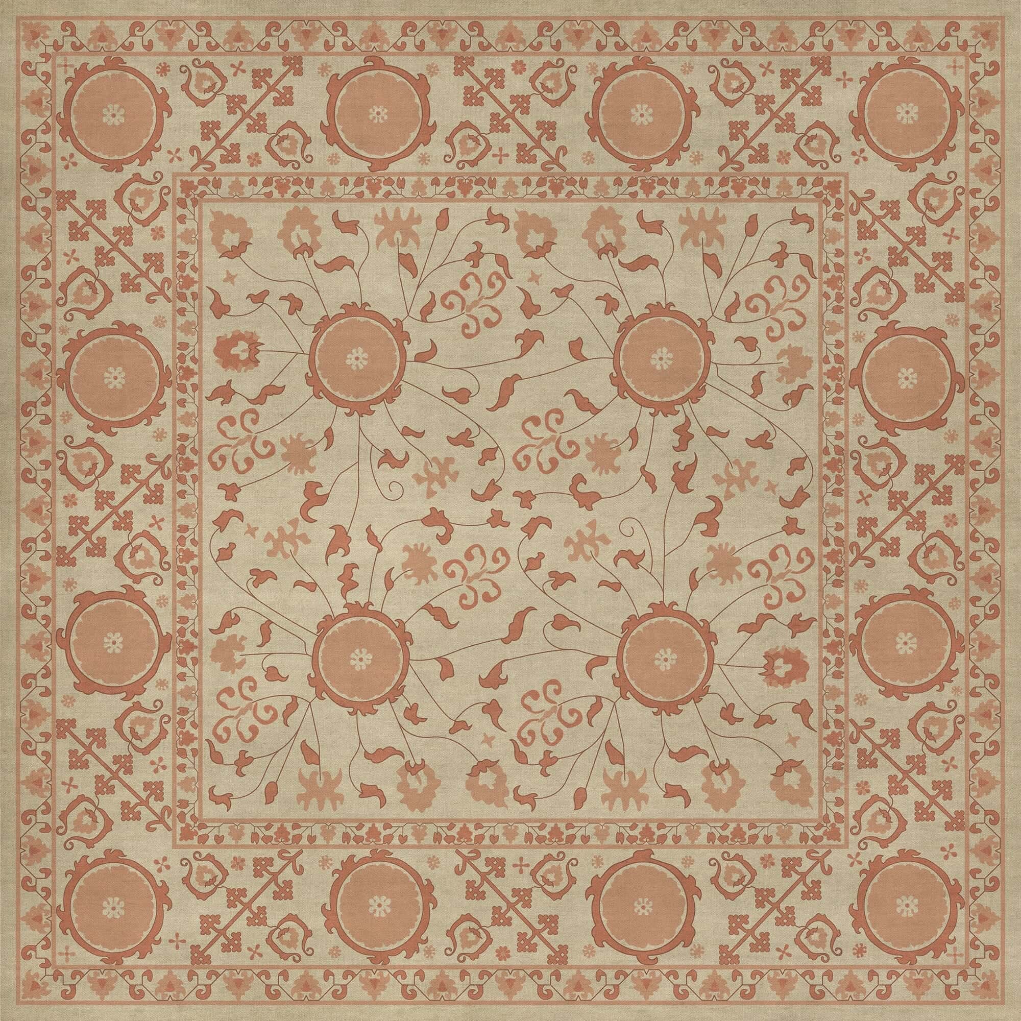 images Krishna Terracotta Vinyl Floor Cloth 48x48