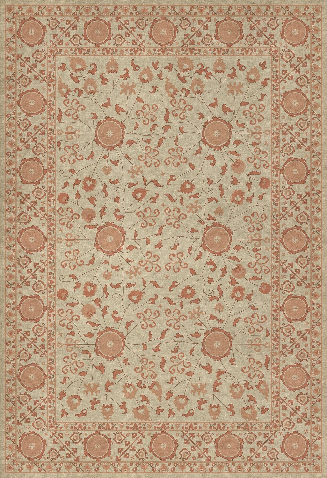 images Krishna Terracotta Vinyl Floor Cloth 52x76