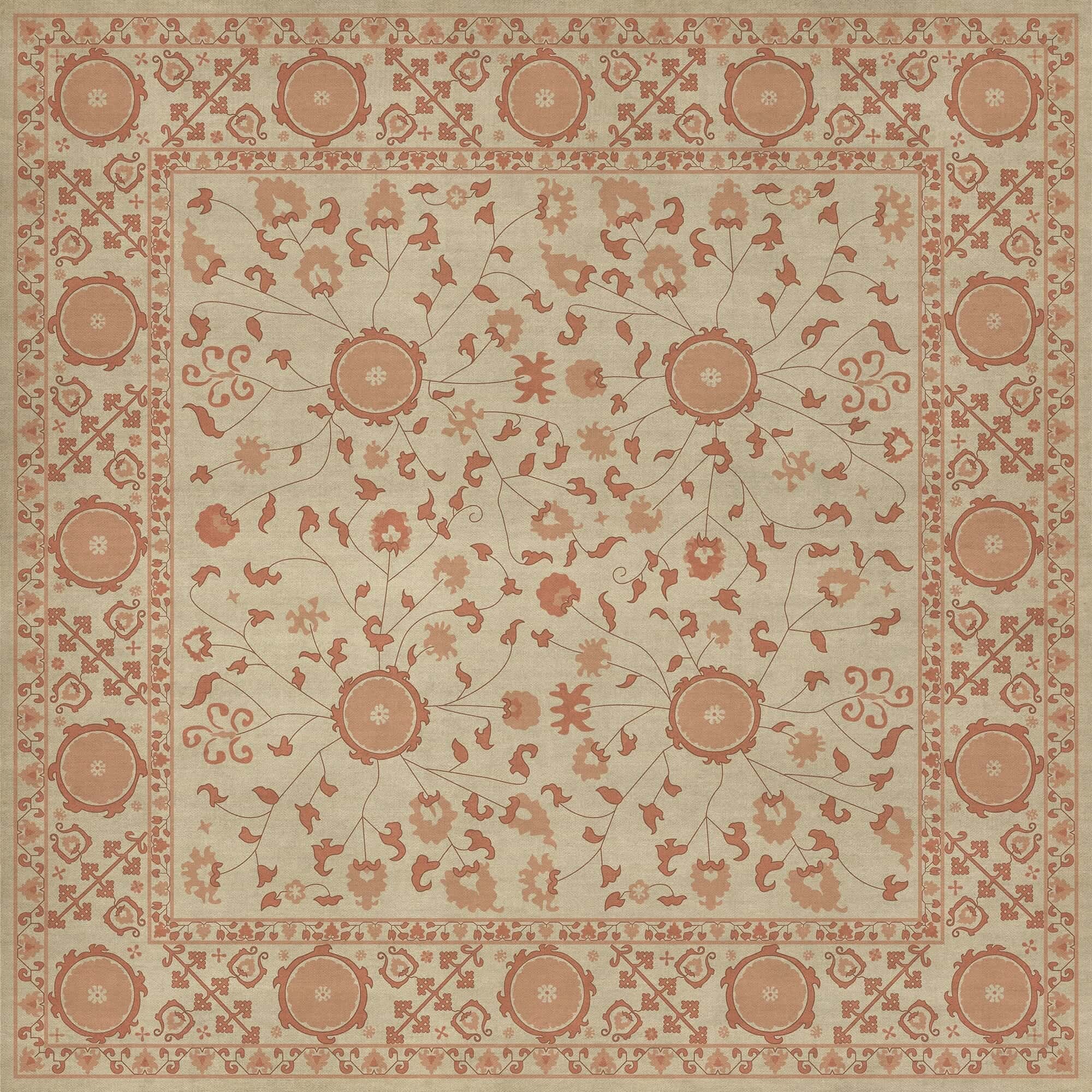 images Krishna Terracotta Vinyl Floor Cloth 60x60