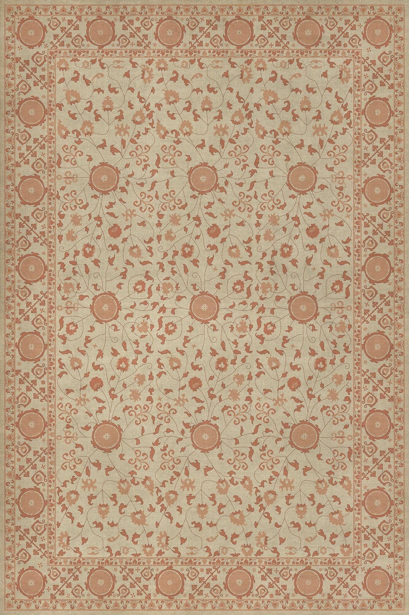 images Krishna Terracotta Vinyl Floor Cloth 72x108