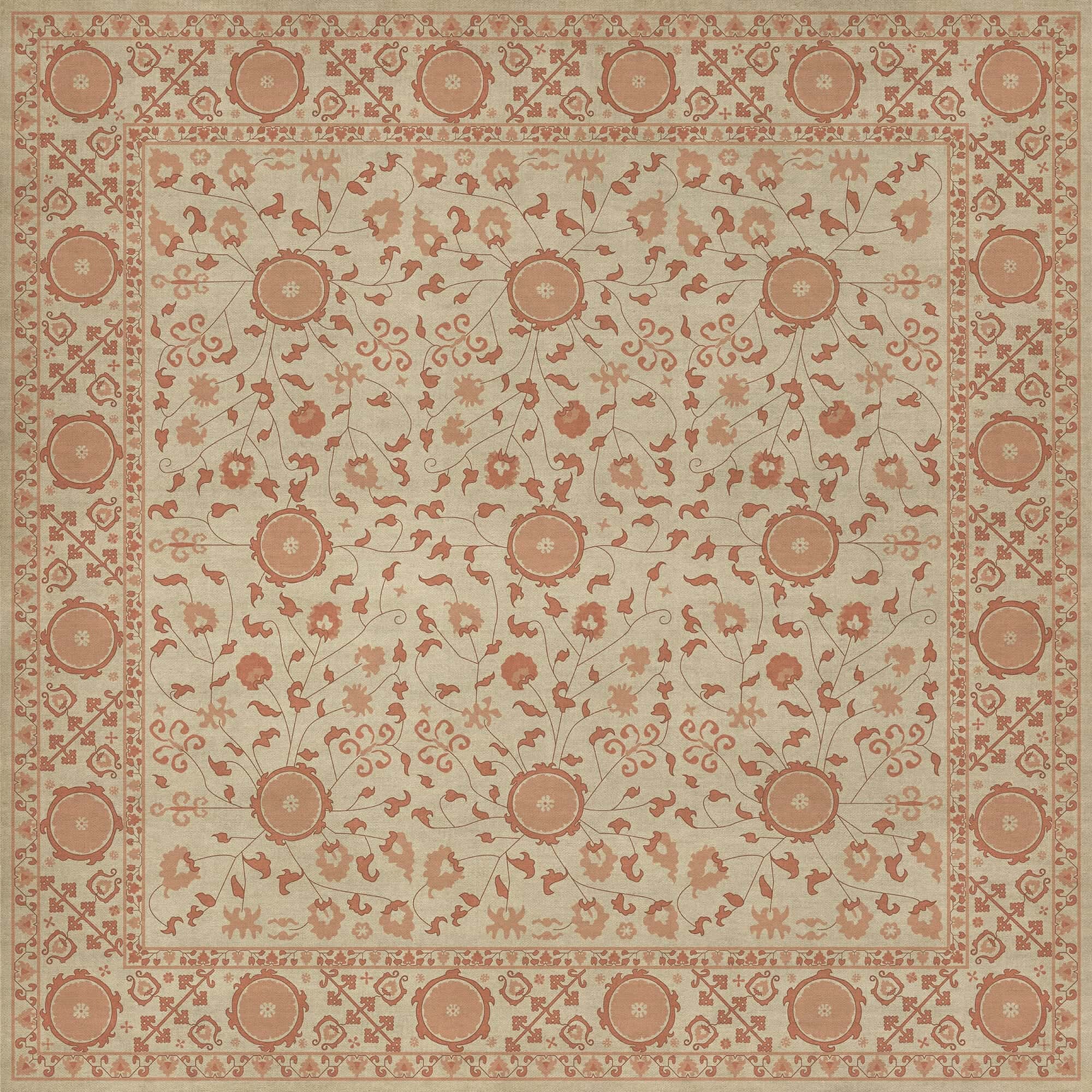images Krishna Terracotta Vinyl Floor Cloth 72x72
