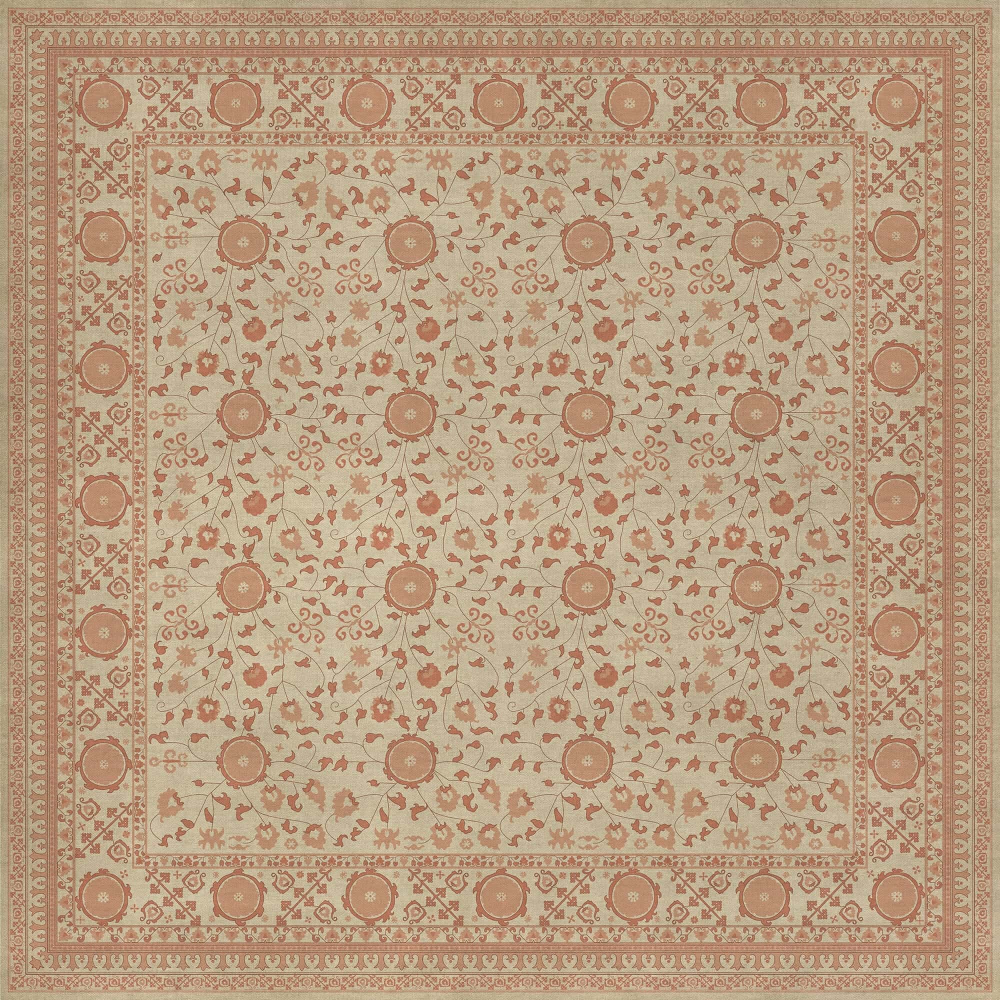 images Krishna Terracotta Vinyl Floor Cloth 96x96