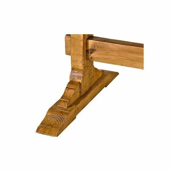 images Old Pine Furniture, Old Pine Yorkshire Trestle Coffee Table, Close Up Base