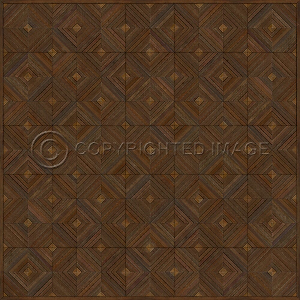 images Parquet Chestnut Vinyl Floor Cloth, 96x96, 120x120