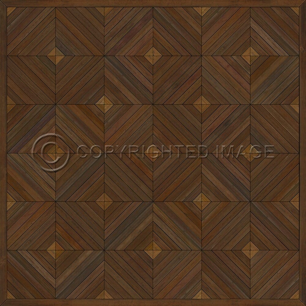 images Parquet Chestnut Vinyl Floor Cloth, 36x36, 48x48