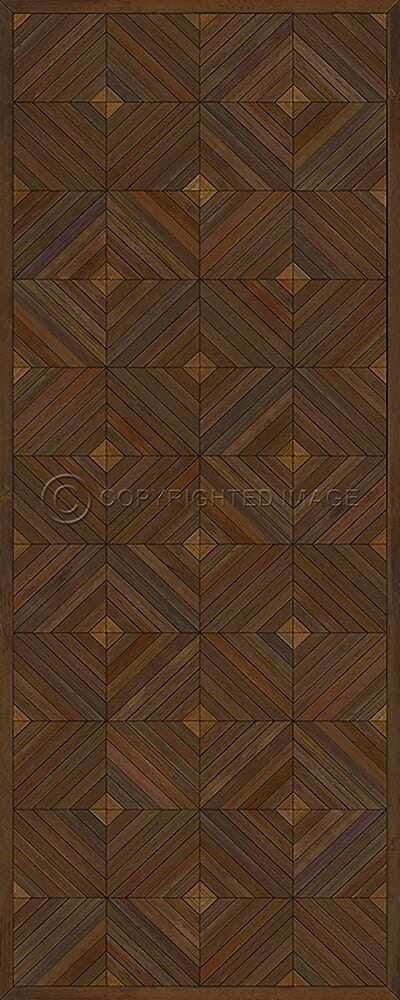 images Parquet Chestnut Vinyl Floor Cloth, 36x90