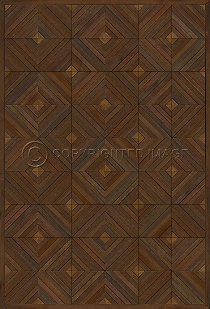 images Parquet Chestnut Vinyl Floor Cloth, 20x30, 38x56