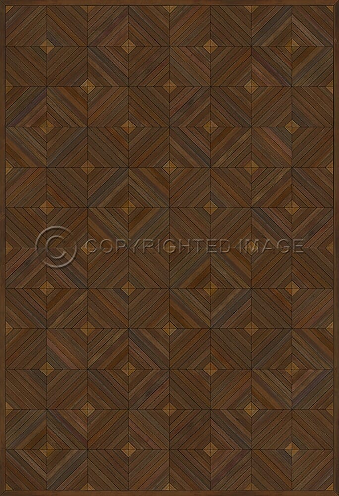 images Parquet Chestnut Vinyl Floor Cloth, 52x76, 70x102