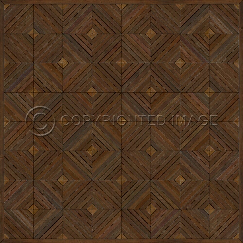 images Parquet Chestnut Vinyl Floor Cloth, 60x60, 72x72