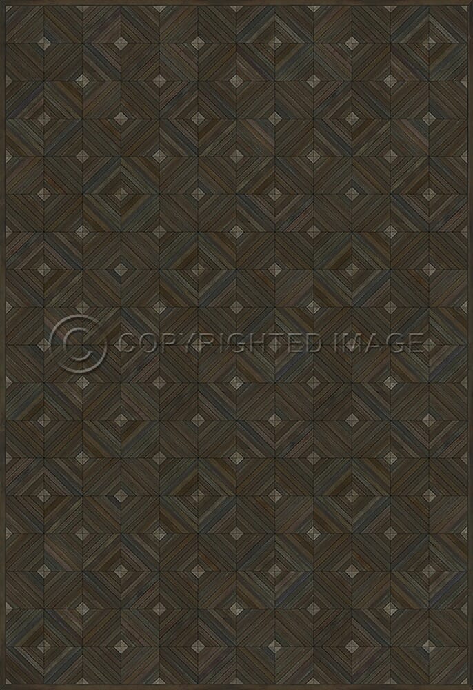 images Parquet Espresso Vinyl Floor Cloth, 96x140, 120x175