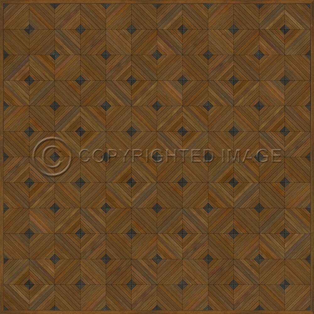 images Parquet Honey Vinyl Floor Cloth, 96x96, 120x120