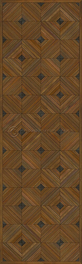 images Parquet Honey Vinyl Floor Cloth, 36x115