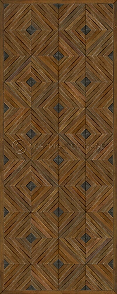 images Parquet Honey Vinyl Floor Cloth, 36x90