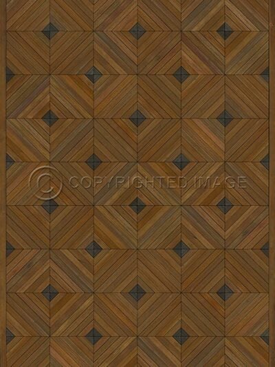 Parquet Honey Vinyl Floor Cloth, 20x30, 38x56