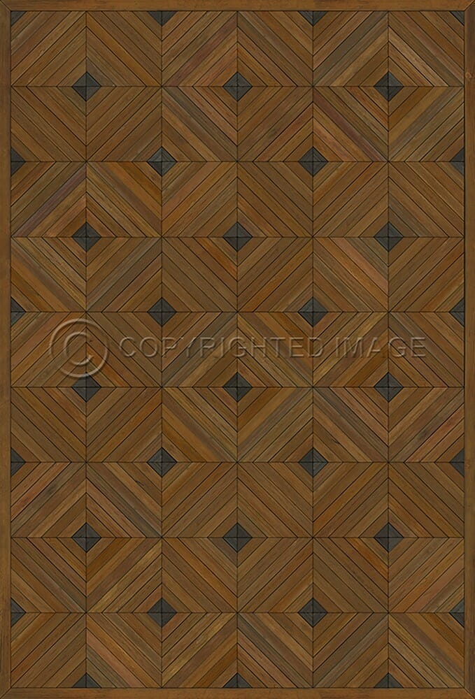 images Parquet Honey Vinyl Floor Cloth, 20x30, 38x56