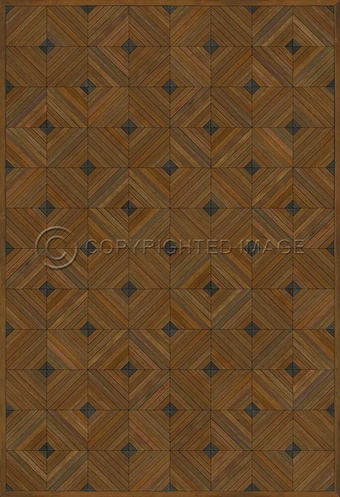images Parquet Honey Vinyl Floor Cloth, 52x76, 70x102