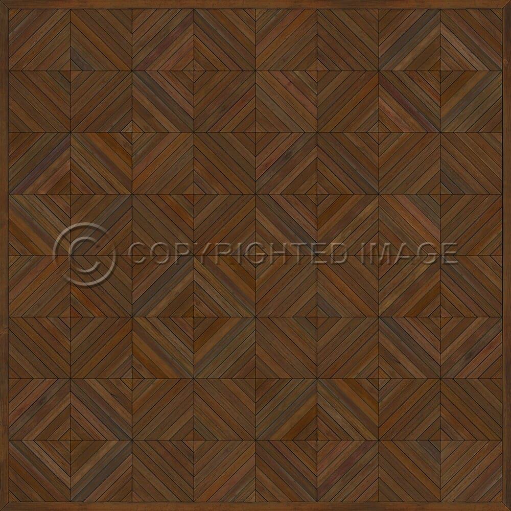 images Parquet Mahogany Vinyl Floor Cloth, 60x60, 72x72