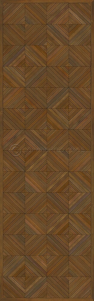 images Parquet Walnut Vinyl Floor Cloth, 36x115