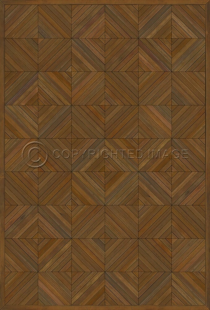 images Parquet Walnut Vinyl Floor Cloth, 20x30, 38x56