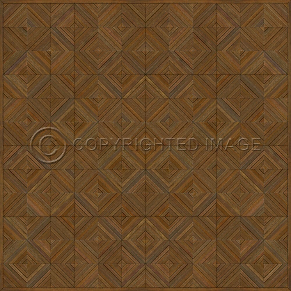 images Parquet Walnut Vinyl Floor Cloth, 96x96, 120x120