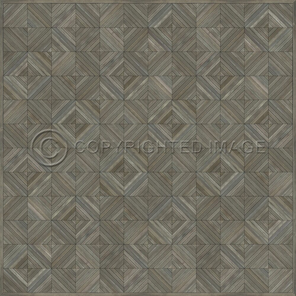images Parquet Weathered Vinyl Floor Cloth, 96x96, 120x120