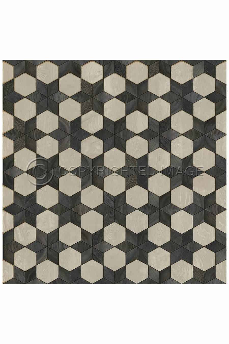 images Piecework Astrid Vinyl Floor Cloth, 36 x 36