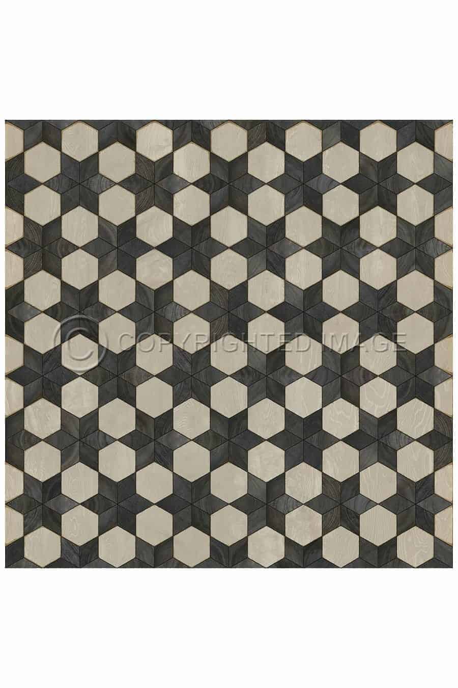 images Piecework Astrid Vinyl Floor Cloth, 60 x 60