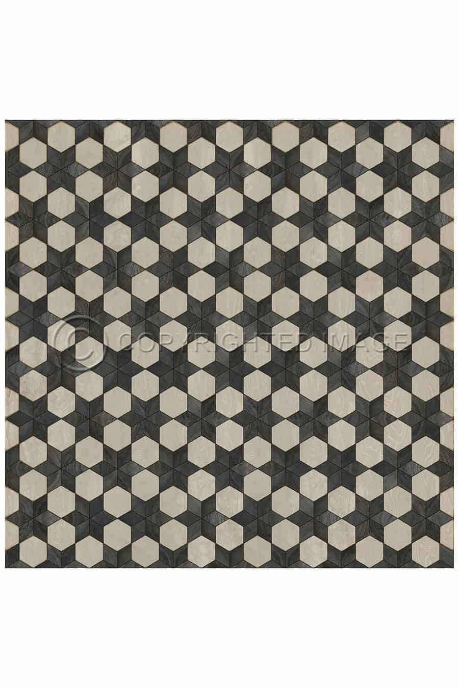 images Piecework Astrid Vinyl Floor Cloth, 96 x 96