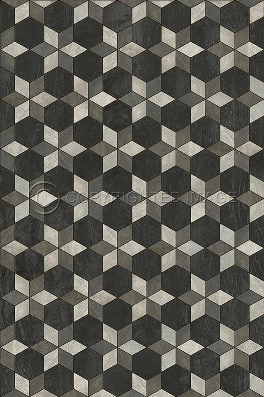 images Piecework Clara Vinyl Floor Cloth, 20 x 30