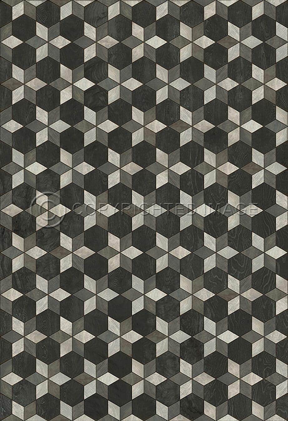 images Piecework Clara Vinyl Floor Cloth, 70 x 102