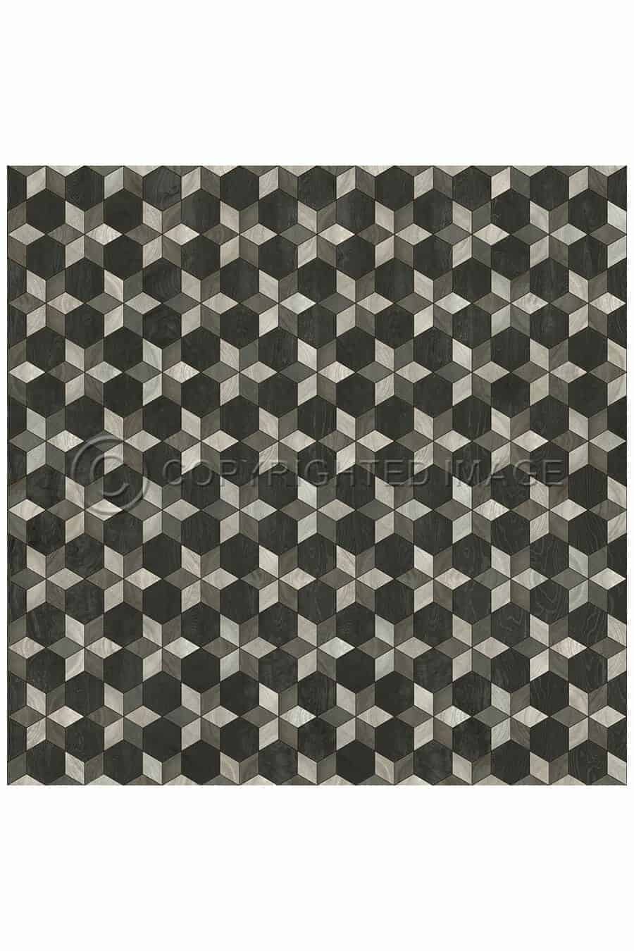 images Piecework Clara Vinyl Floor Cloth, 96 x 96