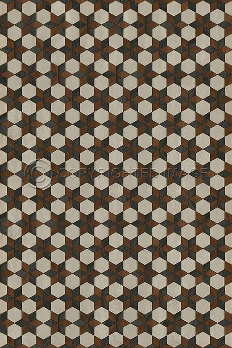 images Piecework Emma Vinyl Floor Cloth, 120 x 175