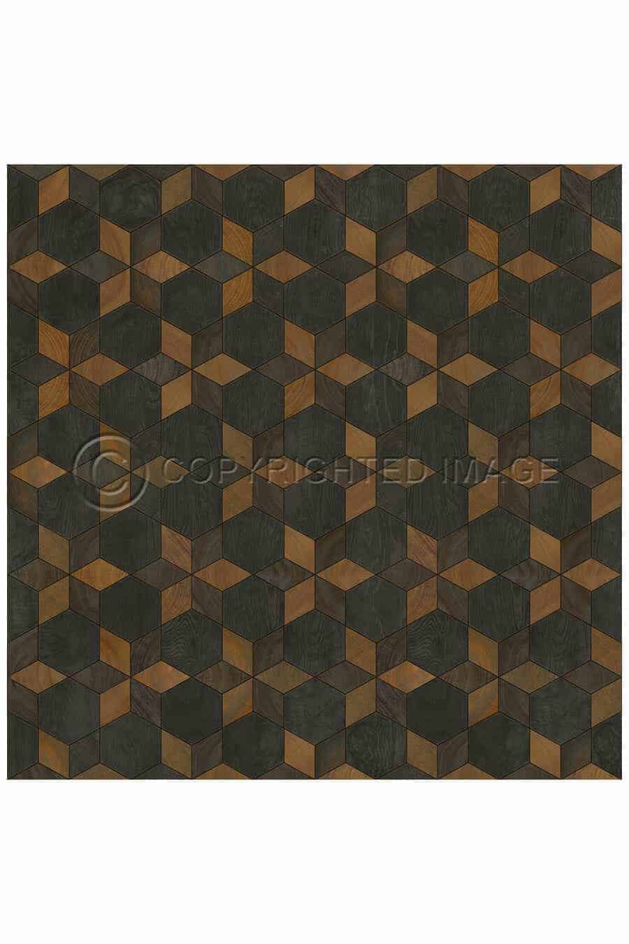 images Piecework Gretchen Vinyl Floor Cloth, 36 x 36