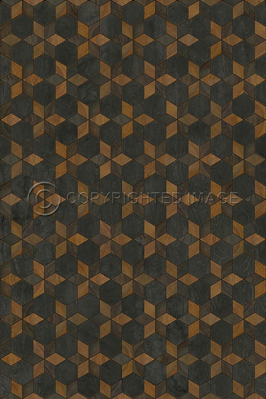 images Piecework Gretchen Vinyl Floor Cloth, 70 x 102