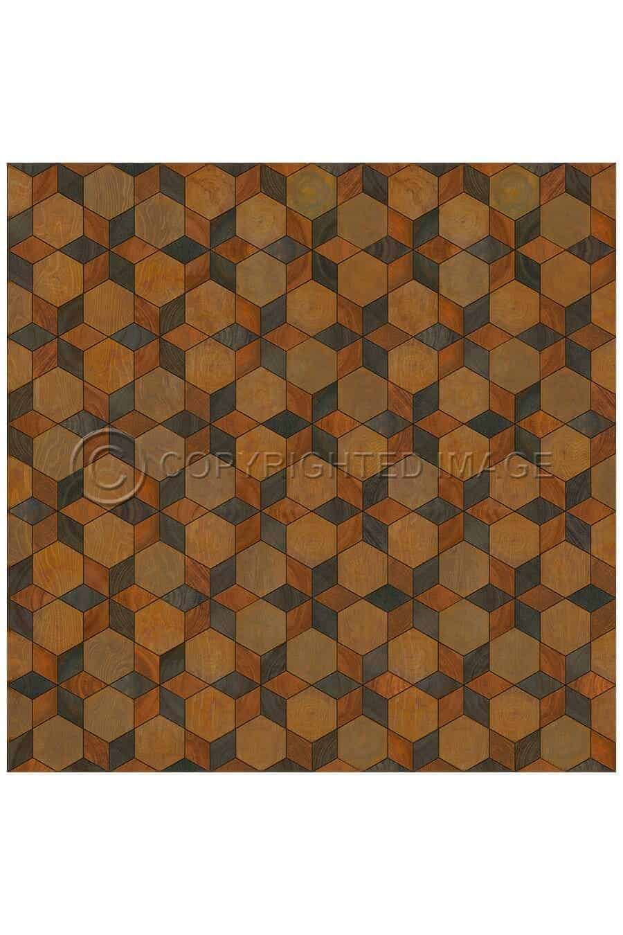 images Piecework Johanna Vinyl Floor Cloth, 60 x 60