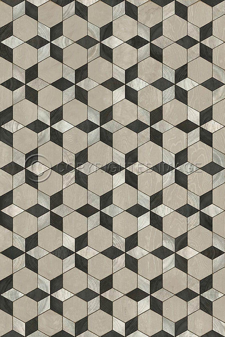 images Piecework Katja Vinyl Floor Cloth, 20 x 30