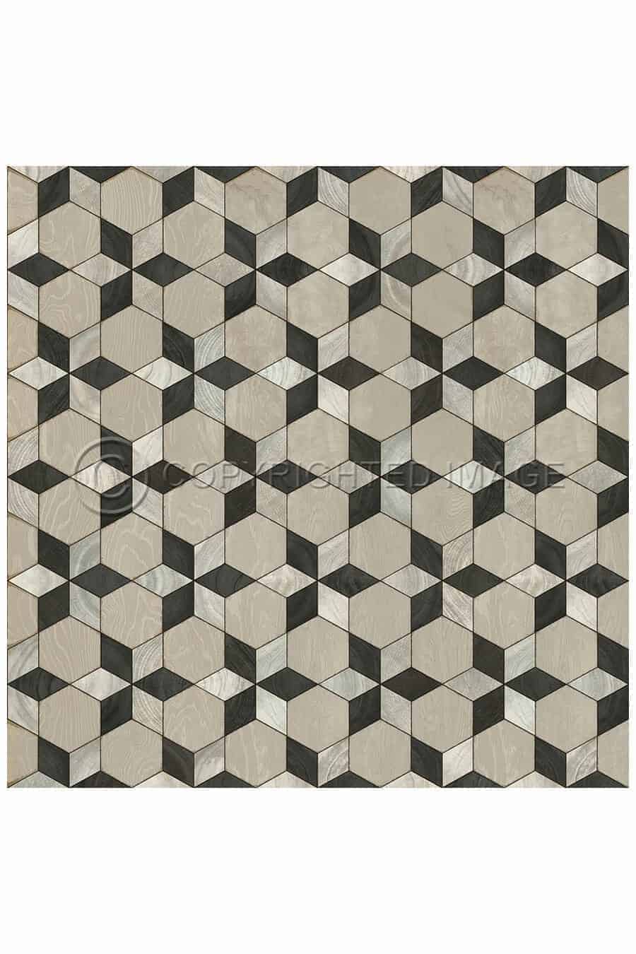 images Piecework Katja Vinyl Floor Cloth, 36 x 36