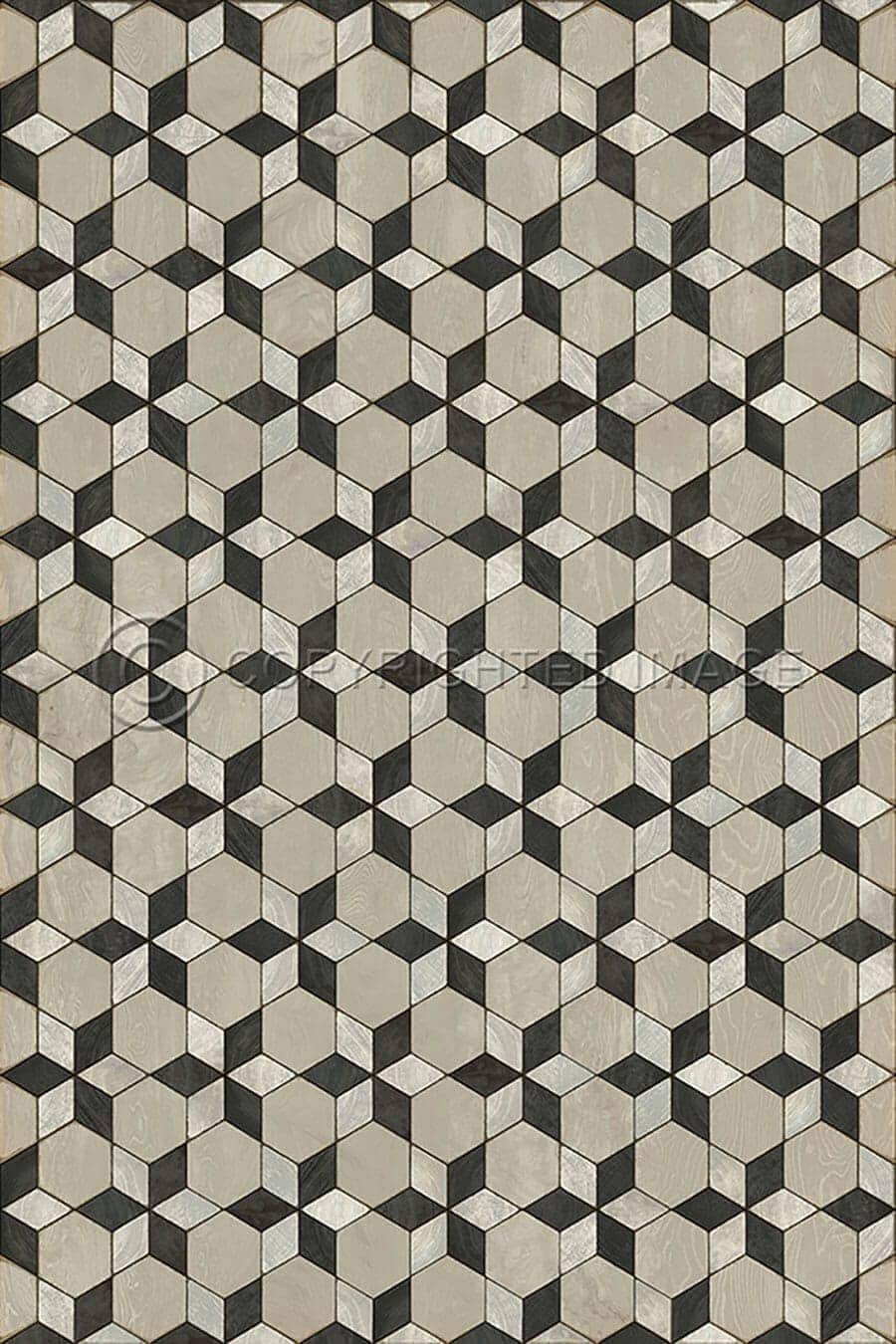 images Piecework Katja Vinyl Floor Cloth, 52 x 76