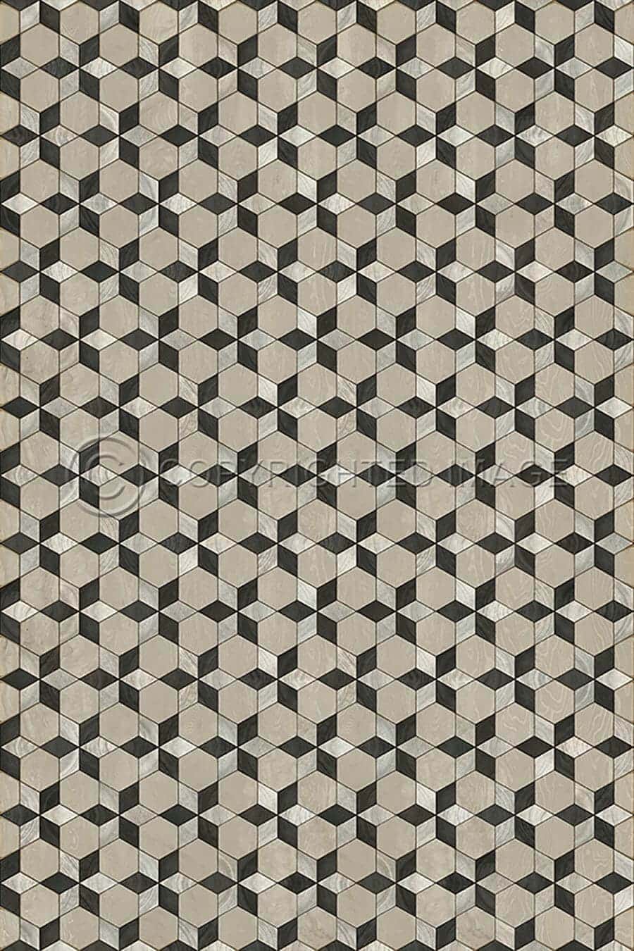 images Piecework Katja Vinyl Floor Cloth, 96 x 140