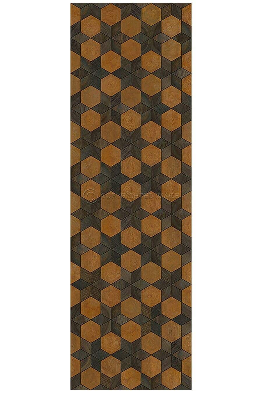 images Piecework Kristina Vinyl Floor Cloth, 36 x 115 Runner