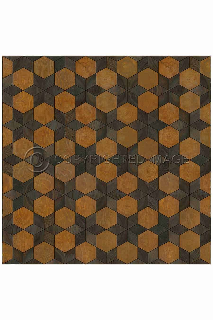 images Piecework Kristina Vinyl Floor Cloth, 36 x 36