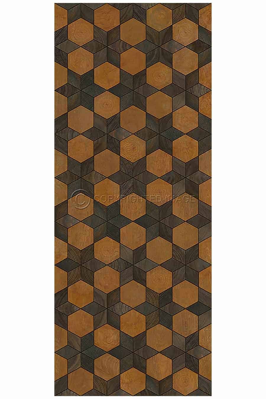 images Piecework Kristina Vinyl Floor Cloth, 36 x 90 Runner