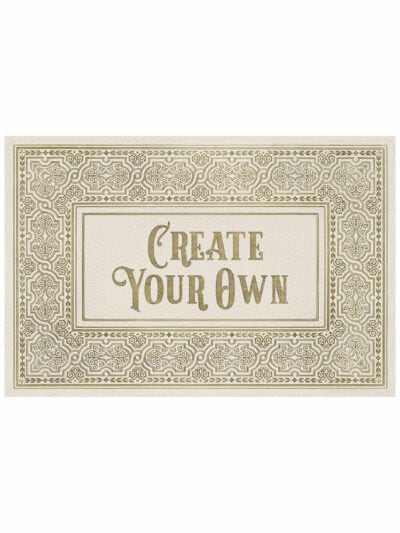 Placard Alabaster Mata Hari Vinyl Floor Cloth, Custom Text, 24 x 36
